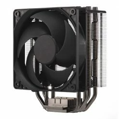 Cooler Master Hyper 212 Black Edition CPU Air Cooler Silencio FP120 Fan; Anodized Gun-Metal Black; Brushed Nickel Fins; 4 Copper Direct Contact Heat Pipes -LIAN LI Sales 645009 363168 03 front zoom