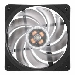 Cooler Master Hyper 212 RGB Black Edition CPU Air Cooler SF120R RGB Fan; Anodized Gun-Metal Black; Brushed Nickel Fins; 4 Copper Direct Contact Heat Pipes -LIAN LI Sales 645010 363176 03 front zoom
