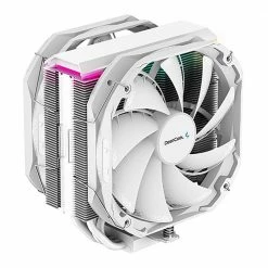 Deep Cool AS500 Plus CPU Air Cooler - White Universal RAM Height Compatibility; Two 140mm PWM Fan; A-RGB Top Cover; 5 Heat Pipe Design For Intel Core/AMD Ryzen CPUs