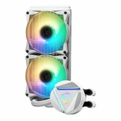 MSI MAG CoreLiquid 240R V2 240mm RGB Water Cooling Kit - White -LIAN LI Sales 648355 399832 04 front zoom