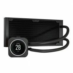 Corsair ICUE H100i ELITE LCD Display Liquid CPU Cooler -LIAN LI Sales 648456 393439 03 front zoom