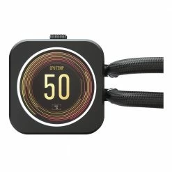 Corsair ICUE H100i ELITE LCD Display Liquid CPU Cooler -LIAN LI Sales 648456 393439 05 front zoom