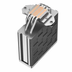 Deep Cool AK400 Performance CPU Cooler - Black 4 Direct Touch Copper Heat Pipes; 120mm Fluid Dynamic Bearing PWM Fans; 220W TDP -LIAN LI Sales 649396 413013 03 front zoom