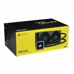 Corsair ICUE H100i RGB ELITE 240mm Water Cooling Kit - Black -LIAN LI Sales 652244 436048 05 package zoom