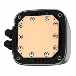 Deep Cool LS520 High-Performance Liquid CPU Cooler 240mm Radiator; 120mm A-RGB PWM Fan With Auto-RGB Function; Infinity Mirror Cap Design; Customizable Logo Plate -LIAN LI Sales 652545 443655 03 front zoom