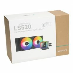 Deep Cool LS520 High-Performance Liquid CPU Cooler 240mm Radiator; 120mm A-RGB PWM Fan With Auto-RGB Function; Infinity Mirror Cap Design; Customizable Logo Plate -LIAN LI Sales 652545 443655 05 package zoom