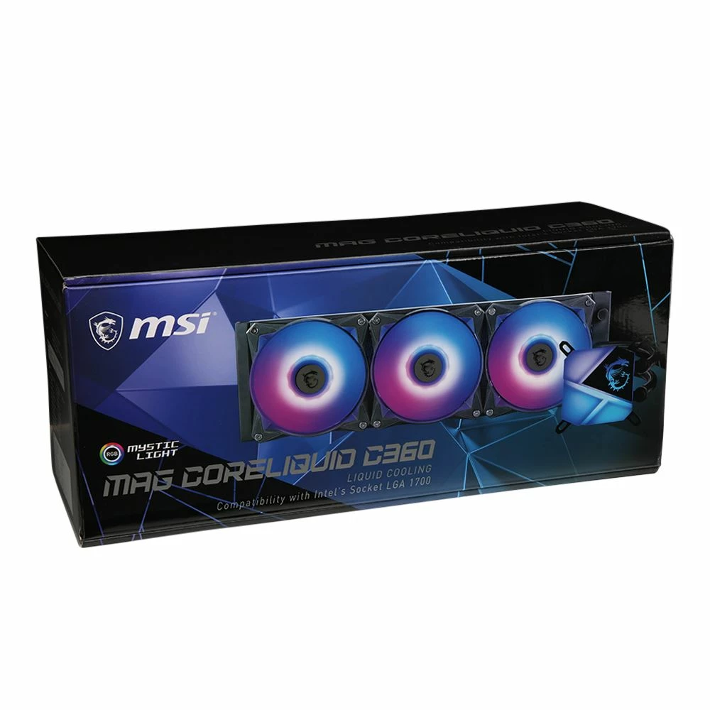 MSI MAG CORELIQUID C360 360mm RGB Water Cooling Kit 1 MSI MAG CORELIQUID C360 360mm RGB Water Cooling Kit